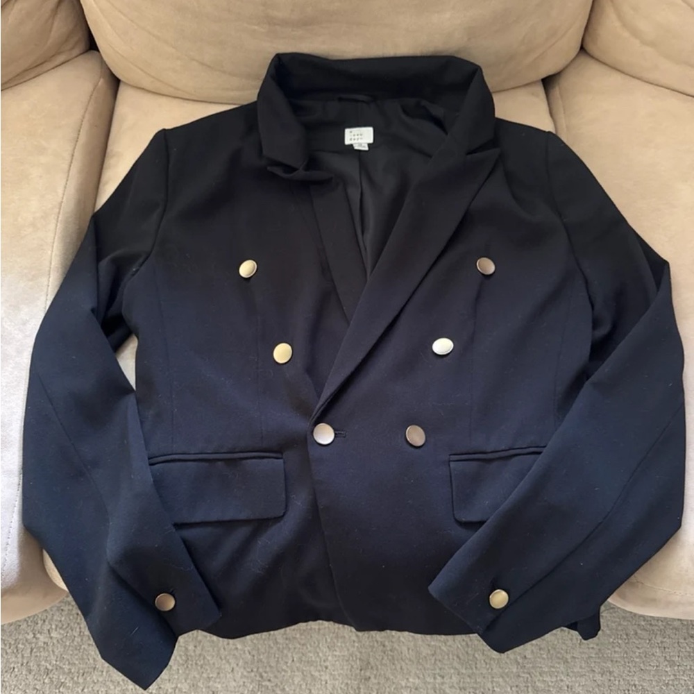 Black Blazer with Gold Buttons